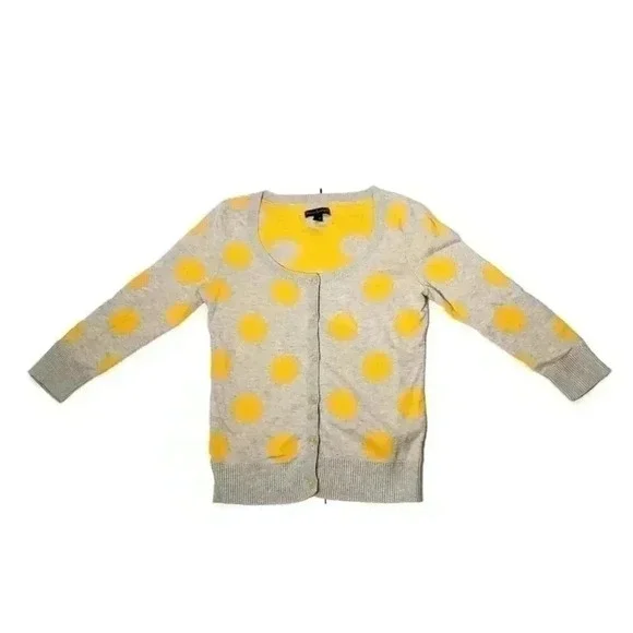 American Eagle Outfitters 100% Cotton Polka Dot Cardigan Winter Sweater Size XS - Picture 2 of 5